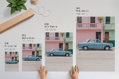 Decorative poster Retro car