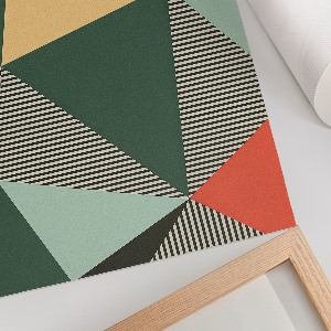 Wall art with geometric patterns