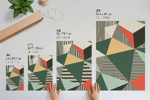 Wall art with geometric patterns