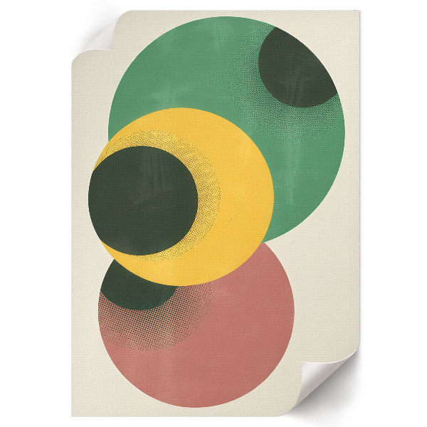 Wall print featuring colorful circles