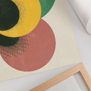Wall print featuring colorful circles