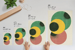 Wall print featuring colorful circles