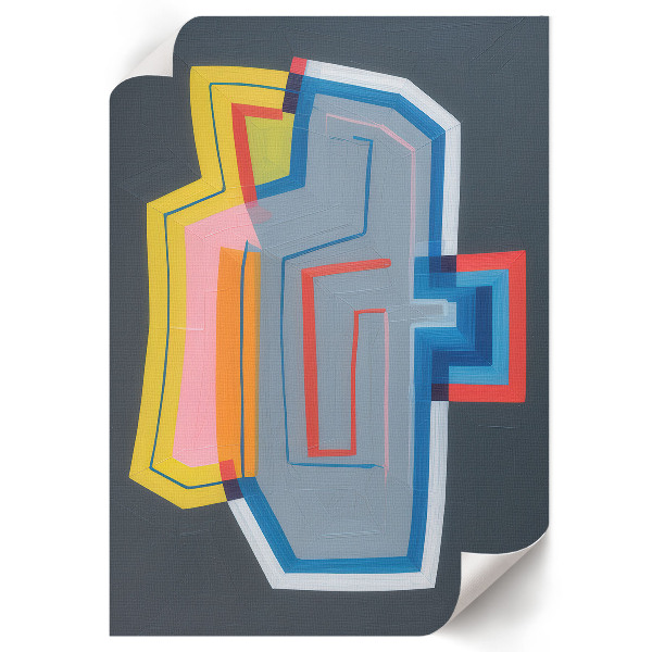 Art print showing colorful abstract forms