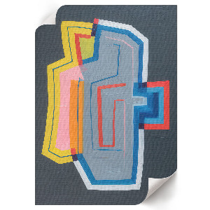 Art print showing colorful abstract forms
