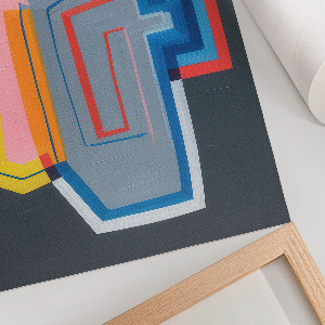 Art print showing colorful abstract forms