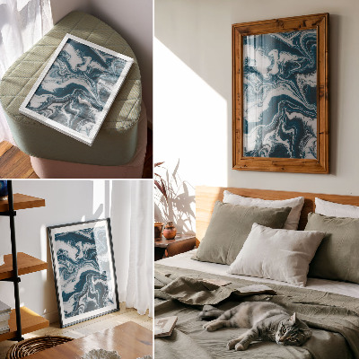 Wall art Blue Waves