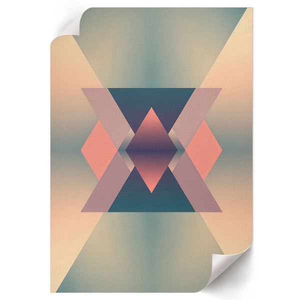 Art print featuring pastel geometric shapes