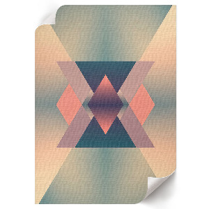 Art print featuring pastel geometric shapes