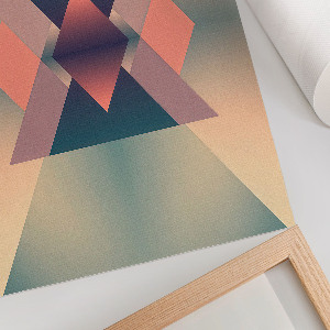 Art print featuring pastel geometric shapes