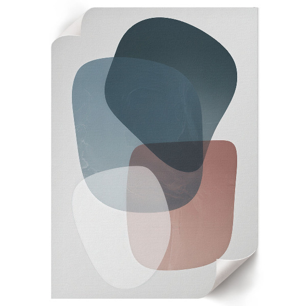 Decorative poster with a pastel abstract design