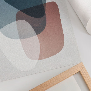Decorative poster with a pastel abstract design