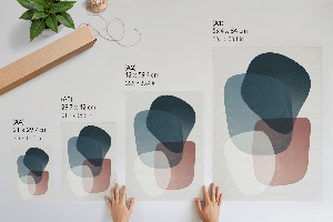 Decorative poster with a pastel abstract design