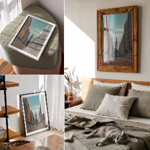 Wall print Autumn alley