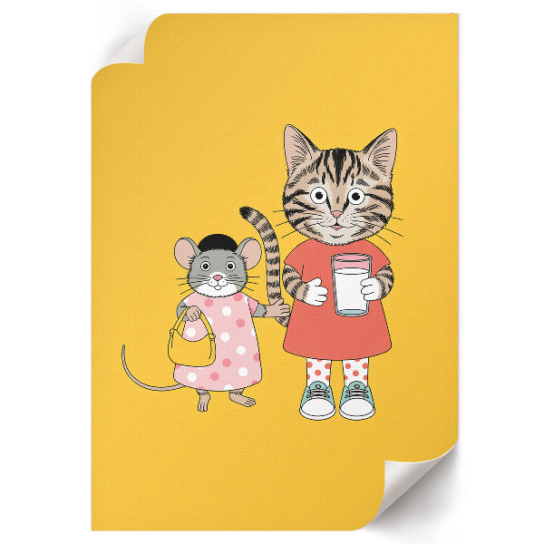 Decorative poster with animal drawings