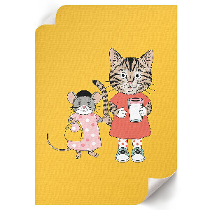 Decorative poster with animal drawings