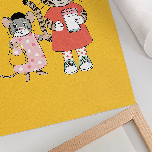 Decorative poster with animal drawings