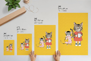 Decorative poster with animal drawings