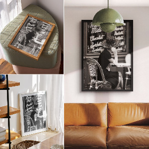 Wall art in a retro elegant style