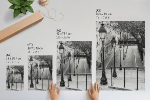 Wall print with urban scenery