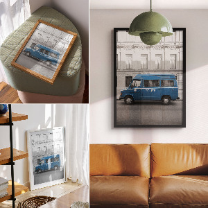 Decorative poster Police car