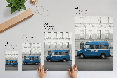 Decorative poster Police car