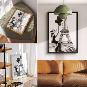 Poster with a Paris chic design