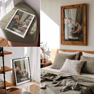 Retro camera wall art