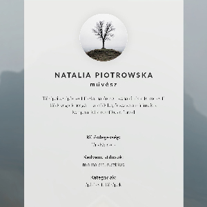 Decorative poster featuring a foggy landscape
