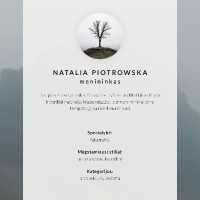 Decorative poster Foggy landscape