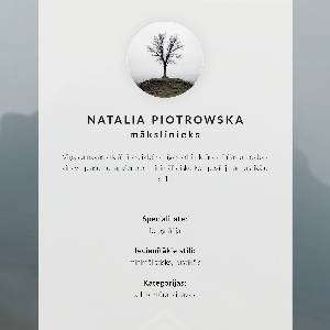 Decorative poster featuring a foggy landscape