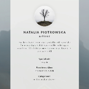 Decorative poster featuring a foggy landscape