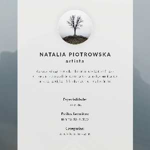 Decorative poster featuring a foggy landscape