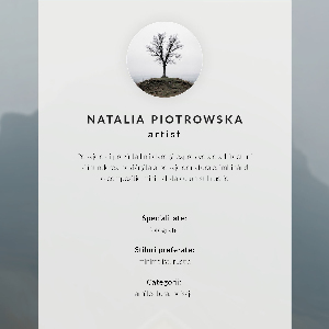 Decorative poster featuring a foggy landscape