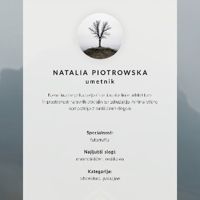 Decorative poster Foggy landscape