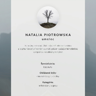 Decorative poster Foggy landscape
