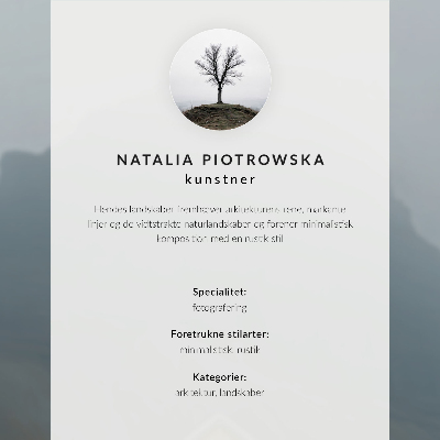 Decorative poster Foggy landscape
