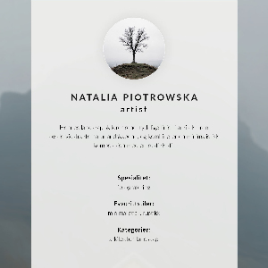 Decorative poster featuring a foggy landscape