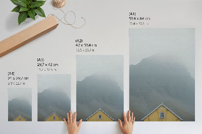 Decorative poster Foggy landscape