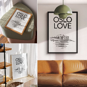Poster with an Oslo illustration