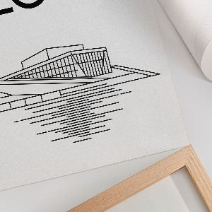 Poster with an Oslo illustration