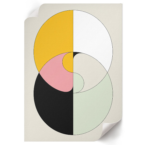 Wall print featuring geometric circles