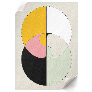 Wall print featuring geometric circles