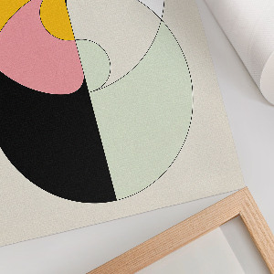 Wall print featuring geometric circles