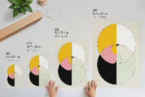 Wall print featuring geometric circles