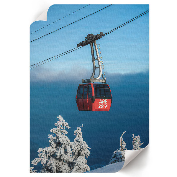 Wall art print featuring a mountain gondola
