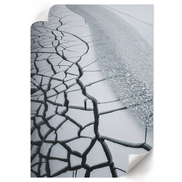 Decorative poster with a winter landscape
