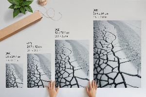 Decorative poster with a winter landscape