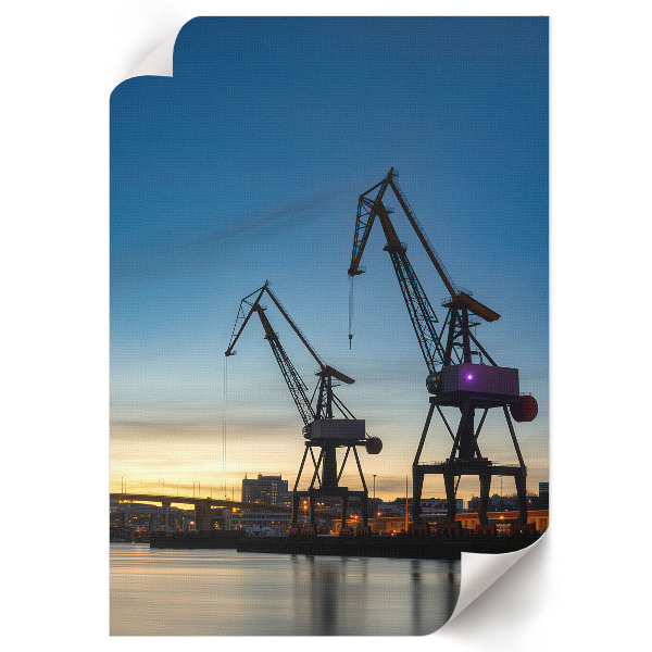 Wall print featuring an industrial landscape