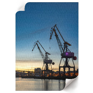 Wall print featuring an industrial landscape