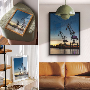 Wall print featuring an industrial landscape